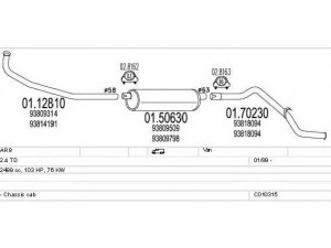 MTS C010315009345 išmetimo sistema