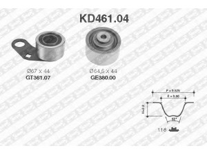 SNR KD461.04 paskirstymo diržo komplektas 
 Techninės priežiūros dalys -> Papildomas remontas
LHP100860, LHV100150