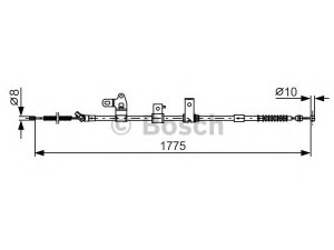 BOSCH 1 987 482 347 trosas, stovėjimo stabdys 
 Stabdžių sistema -> Valdymo svirtys/trosai
46430 47060