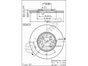 BREMBO 08.2557.40 stabdžių diskas 
 Stabdžių sistema -> Diskinis stabdys -> Stabdžių diskas
JLM731