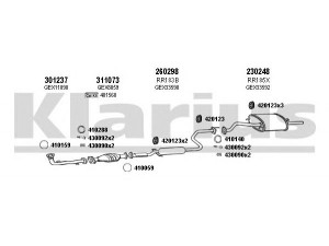 KLARIUS 120038E išmetimo sistema 
 Išmetimo sistema -> Išmetimo sistema, visa