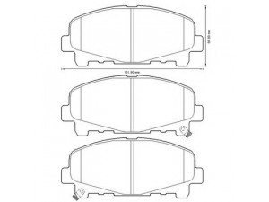 BENDIX 572635B stabdžių trinkelių rinkinys, diskinis stabdys 
 Techninės priežiūros dalys -> Papildomas remontas
45022TL0G50, 45022TL0G51