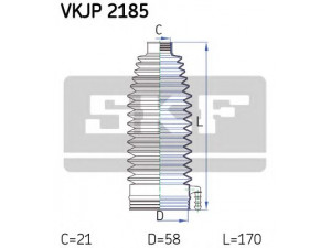 SKF VKJP 2185 gofruotoji membrana, vairavimas 
 Vairavimas -> Gofruotoji membrana/sandarinimai