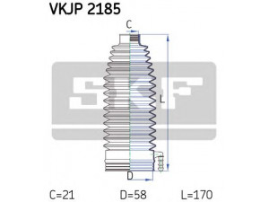 SKF VKJP 2185 gofruotoji membrana, vairavimas 
 Vairavimas -> Gofruotoji membrana/sandarinimai