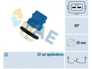 FAE 35635 temperatūros jungiklis, aušinimo skysčio įspėjimo lemputė 
 Aušinimo sistema -> Siuntimo blokas, aušinimo skysčio temperatūra
021 919 369