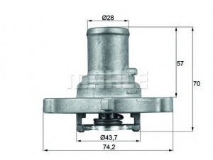 MAHLE ORIGINAL TI 122 87D termostatas, aušinimo skystis 
 Aušinimo sistema -> Termostatas/tarpiklis -> Thermostat
46523118, 46737644