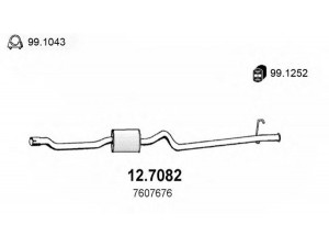ASSO 12.7082 galinis duslintuvas 
 Išmetimo sistema -> Duslintuvas
7607676