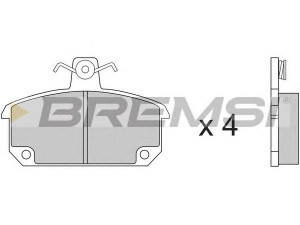 BREMSI BP2153 stabdžių trinkelių rinkinys, diskinis stabdys 
 Techninės priežiūros dalys -> Papildomas remontas
7701201059, 7701201449, 7701201456