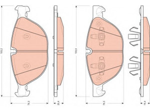 TRW GDB1728 stabdžių trinkelių rinkinys, diskinis stabdys 
 Techninės priežiūros dalys -> Papildomas remontas
34116778048, 34116791514