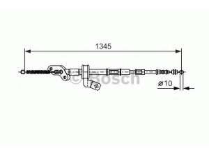 BOSCH 1 987 477 547 trosas, stovėjimo stabdys 
 Stabdžių sistema -> Valdymo svirtys/trosai
46430 42010