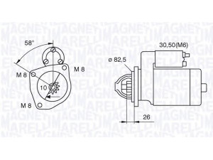 MAGNETI MARELLI 063521101250 starteris 
 Elektros įranga -> Starterio sistema -> Starteris
46446291, 77167660