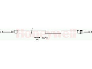 BENDIX 432804B trosas, stovėjimo stabdys 
 Stabdžių sistema -> Valdymo svirtys/trosai
4745P0, 474624, 4745P0