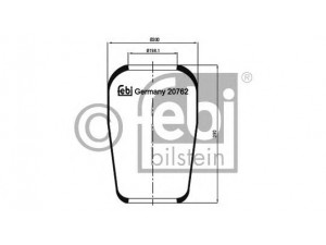 FEBI BILSTEIN 20762 dėklas, pneumatinė pakaba
196035, 4.731.013.000, 81.43601.0049