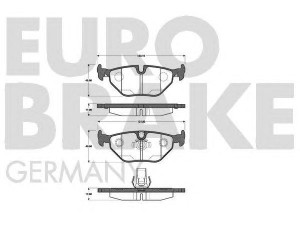 EUROBRAKE 5502221520 stabdžių trinkelių rinkinys, diskinis stabdys 
 Techninės priežiūros dalys -> Papildomas remontas
34211163395, 34216761281, 34211163395