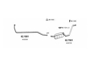 ASSO ART1192 išmetimo sistema 
 Išmetimo sistema -> Išmetimo sistema, visa