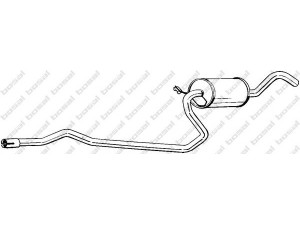 BOSAL 285-799 vidurinis duslintuvas 
 Išmetimo sistema -> Duslintuvas
6189447, 6872592, 6990381, 6990383
