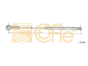 COFLE 10.990 trosas, stovėjimo stabdys 
 Stabdžių sistema -> Valdymo svirtys/trosai
6014201785, A6014201785