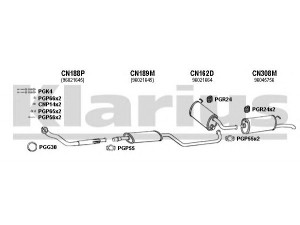 KLARIUS 180182U išmetimo sistema 
 Išmetimo sistema -> Išmetimo sistema, visa