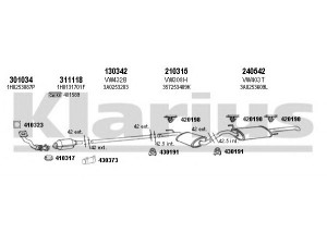 KLARIUS 930608E išmetimo sistema 
 Išmetimo sistema -> Išmetimo sistema, visa