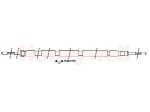 BENDIX 432871B trosas, stovėjimo stabdys 
 Stabdžių sistema -> Valdymo svirtys/trosai
074062, 4745K2