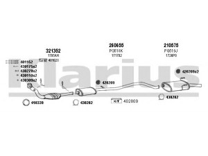 KLARIUS 630579E išmetimo sistema 
 Išmetimo sistema -> Išmetimo sistema, visa