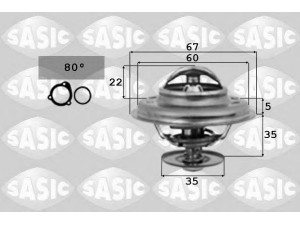 SASIC 9000337 termostatas, aušinimo skystis 
 Aušinimo sistema -> Termostatas/tarpiklis -> Thermostat
11531713040, 6162000415, 6172001815