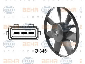 HELLA 8EW 009 144-611 ventiliatorius, radiatoriaus 
 Aušinimo sistema -> Oro aušinimas
7 223 405, 95VW15150MA, 6N0 959 455