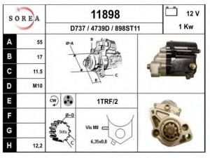 EAI 11898 starteris 
 Elektros įranga -> Starterio sistema -> Starteris
2810065010