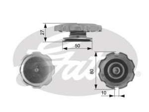 GATES RC104 radiatoriaus dangtelis