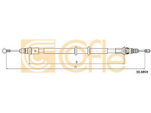 COFLE 10.6859 trosas, stovėjimo stabdys 
 Stabdžių sistema -> Valdymo svirtys/trosai
8200727569