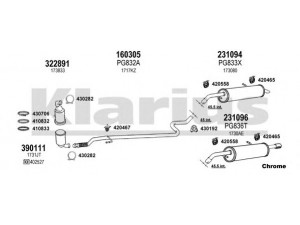 KLARIUS 631162E išmetimo sistema 
 Išmetimo sistema -> Išmetimo sistema, visa