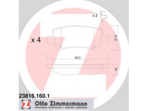 ZIMMERMANN 23816.160.1 stabdžių trinkelių rinkinys, diskinis stabdys 
 Techninės priežiūros dalys -> Papildomas remontas
0446602020, 0446602070, 0446602110