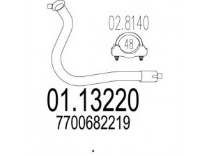 MTS 01.13220 išleidimo kolektorius 
 Išmetimo sistema -> Išmetimo vamzdžiai
7700682219