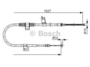 BOSCH 1 987 482 274 trosas, stovėjimo stabdys 
 Stabdžių sistema -> Valdymo svirtys/trosai
4746 32, 4820A104, 4746 32