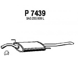 FENNO P7439 galinis duslintuvas 
 Išmetimo sistema -> Duslintuvas
3A0253609G, 3A0253609L
