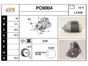 SNRA PO9004 starteris 
 Elektros įranga -> Starterio sistema -> Starteris
