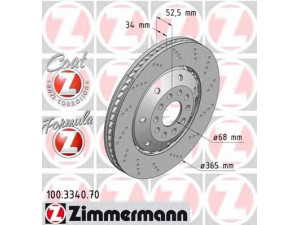 ZIMMERMANN 100.3340.70 stabdžių diskas 
 Stabdžių sistema -> Diskinis stabdys -> Stabdžių diskas
4B3 615 302 A