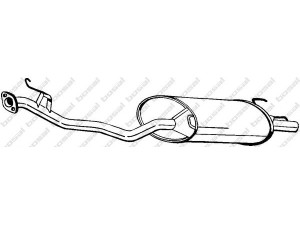 BOSAL 279-521 galinis duslintuvas 
 Išmetimo sistema -> Duslintuvas
18031-SM4-505, 18307-SM4-A33, 18307-SM4-A34