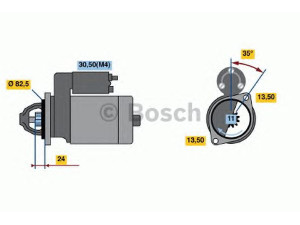 BOSCH 0 001 363 105 starteris