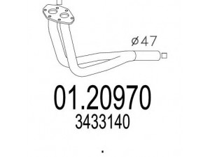 MTS 01.20970 išleidimo kolektorius 
 Išmetimo sistema -> Išmetimo vamzdžiai
3433140