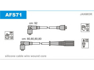 JANMOR AFS71 uždegimo laido komplektas 
 Kibirkšties / kaitinamasis uždegimas -> Uždegimo laidai/jungtys