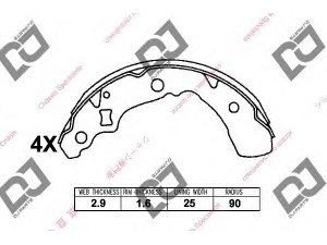 DJ PARTS BS1079 stabdžių trinkelių komplektas 
 Techninės priežiūros dalys -> Papildomas remontas
0449587705000, 0449587710000, 0449597211000