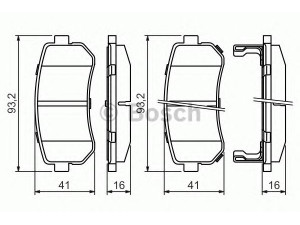 BOSCH 0 986 494 140 stabdžių trinkelių rinkinys, diskinis stabdys 
 Techninės priežiūros dalys -> Papildomas remontas
58302 1GA00, 583020ZA00, 583021HA10