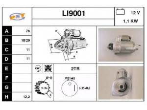 SNRA LI9001 starteris