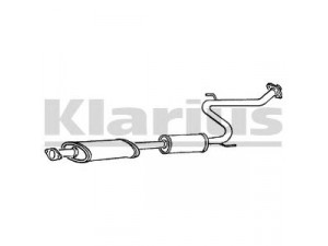 KLARIUS TY266W vidurinis duslintuvas 
 Išmetimo sistema -> Duslintuvas
1742074160, 1742074351