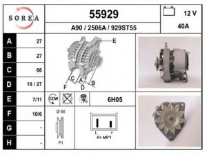 EAI 55929 kintamosios srovės generatorius 
 Elektros įranga -> Kint. sr. generatorius/dalys -> Kintamosios srovės generatorius