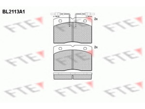 FTE BL2113A1 stabdžių trinkelių rinkinys, diskinis stabdys 
 Techninės priežiūros dalys -> Papildomas remontas
4432481, 190 2292, 77 01 349 255