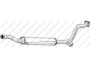 BOSAL 282-211 vidurinis duslintuvas 
 Išmetimo sistema -> Duslintuvas
82 359 500, 82 371 758