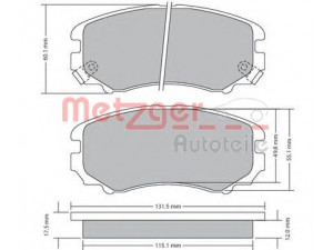 METZGER 1170379 stabdžių trinkelių rinkinys, diskinis stabdys 
 Techninės priežiūros dalys -> Papildomas remontas
58101-2GB00, 58101-3KA40