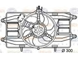 HELLA 8EW 351 039-461 ventiliatorius, radiatoriaus 
 Aušinimo sistema -> Oro aušinimas
46737732, 51738718, 51738718